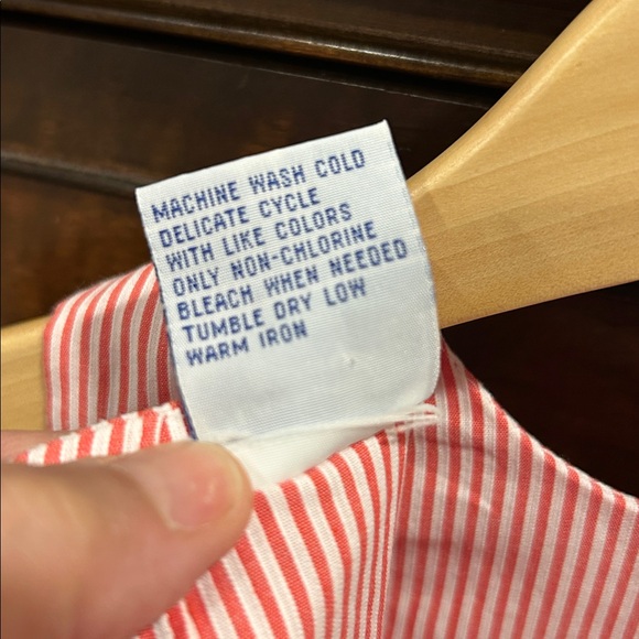 Carriage Boutiques Pinstriped Strawberry Smocked Summer Dress Toddler Size 2 - Picture 6 of 10